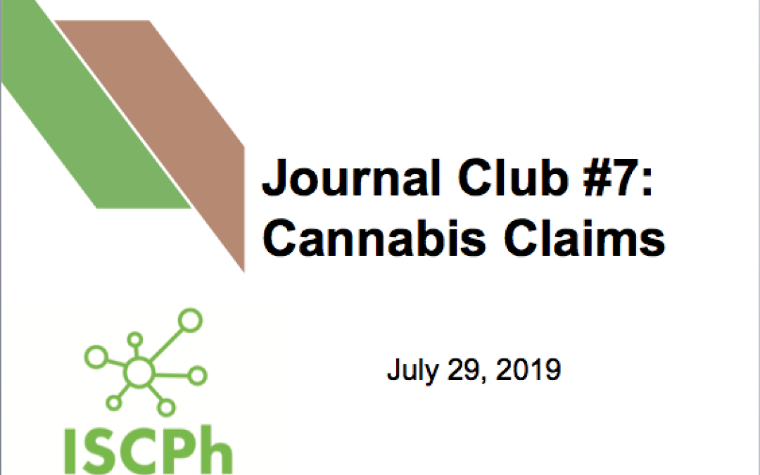 Journal Club #7: Cannabis Claims