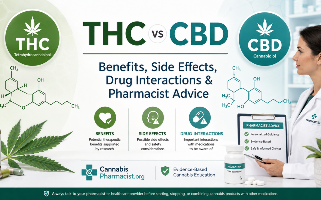 THC vs CBD: Benefits, Side Effects, Drug Interactions & Pharmacist Advice